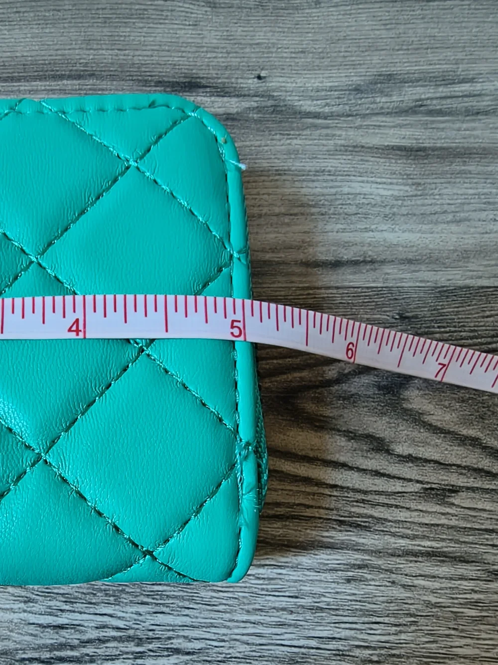 Badgley Mischka Quilted Teal Zip Around Wallet